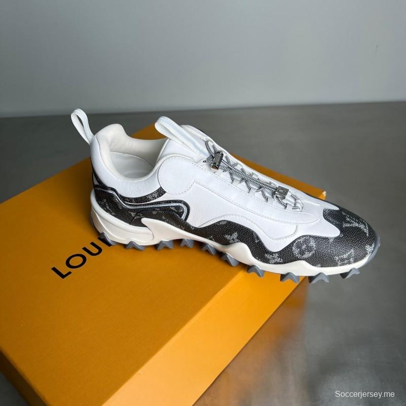 حذاء LV RUSH RUSH من جلد العجل المعدني LV الدائري الدائري المقاوم للانزلاق ذو تصميم كاجوال منخفض - YC