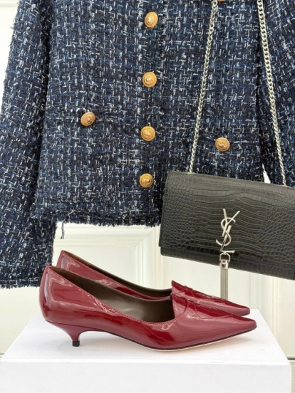 حذاء ذا رو بكعب عالٍ مدبب من الأمام بكعب مدبب من الأمام بتصميم بسيط - KFY00320