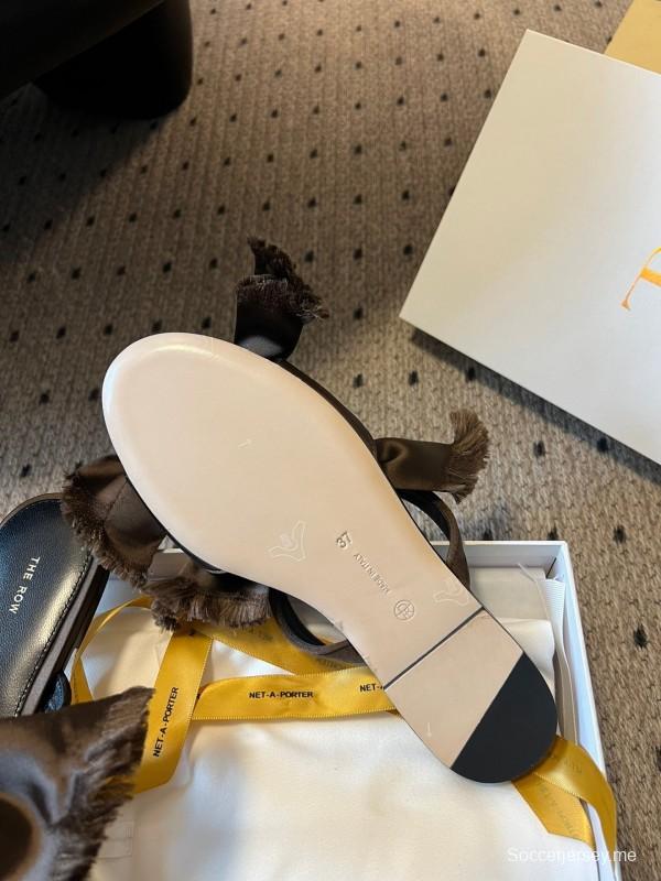 حذاء بعقدة منسوجة يدويًا من ذا رو 25ss - KFY00280