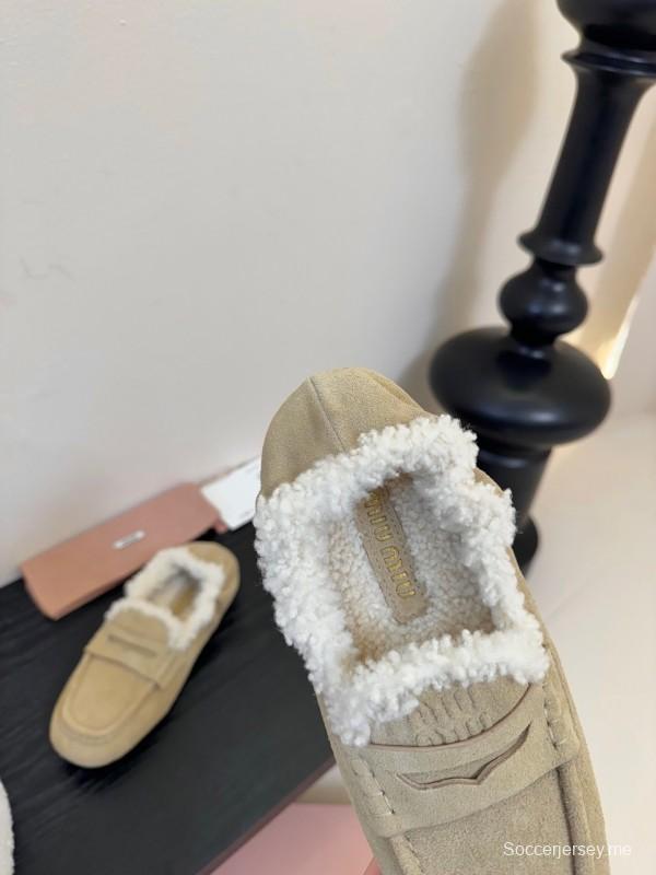 حذاء قطني من الصوف بنعل سميك بنمط بريطاني جديد من الصوف - KFY00320