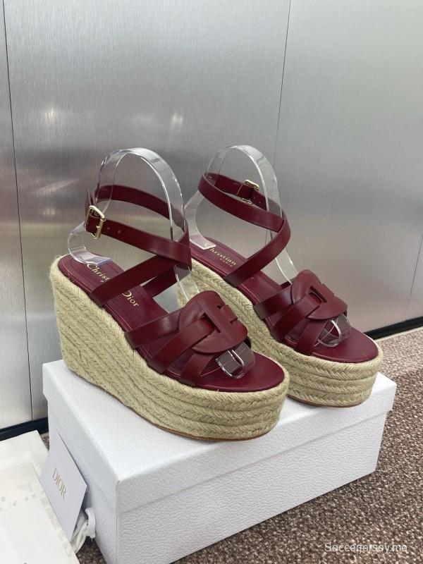 حذاء ديور D-Club D-Club جيلي ملون مجوف بحزام متقاطع ذو كعب عالٍ نسائي - KFY00290