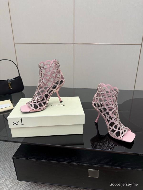 صندل سيرجيو روسي صندل حورية البحر 2025 من مجموعة SS صندل بكعب عالٍ أنيق بشبكة صيد السمك - KFY00470