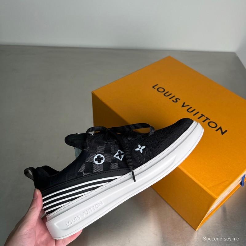 حذاء رياضي منسوج من لويس فويتون بيفرلي هيلز بنعل رياضي محبوك بنقشة Monogram بنعل إسفنجي IP فوم مستورد - YC