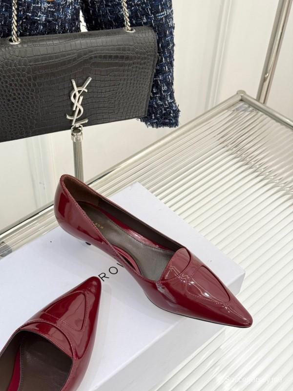 حذاء ذا رو بكعب عالٍ مدبب من الأمام بكعب مدبب من الأمام بتصميم بسيط - KFY00320