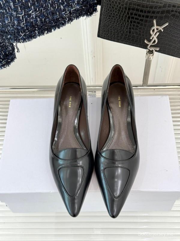 حذاء ذا رو بكعب عالٍ مدبب من الأمام بكعب مدبب من الأمام بتصميم بسيط - KFY00320