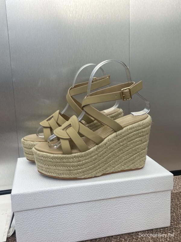 حذاء ديور D-Club D-Club جيلي ملون مجوف بحزام متقاطع ذو كعب عالٍ نسائي - KFY00290