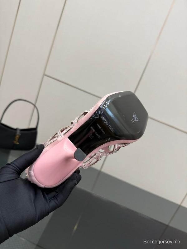 صندل سيرجيو روسي صندل حورية البحر 2025 من مجموعة SS صندل بكعب عالٍ أنيق بشبكة صيد السمك - KFY00470