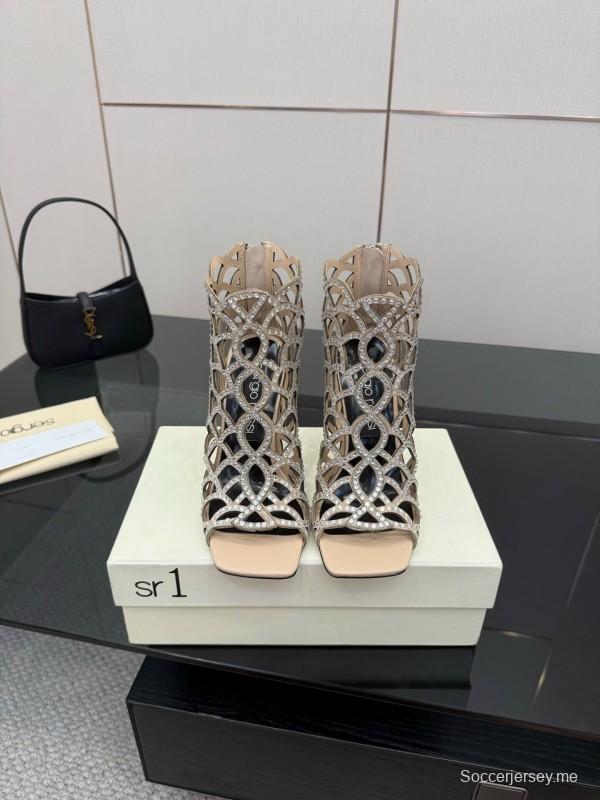 مجموعة صنادل حورية البحر 2025/SS من سيرجيو روسي بتصميم شبكة صيد السمك - KFY00470