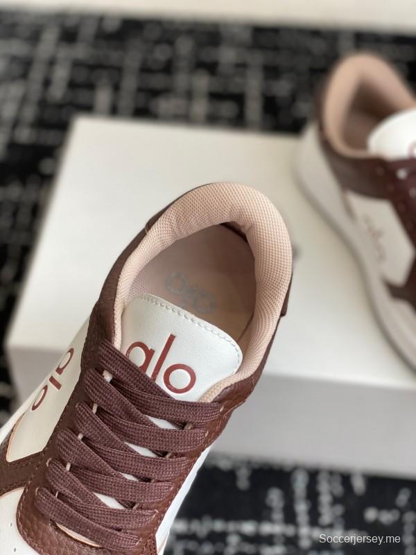 حذاء رياضي أبيض بلونين من ألو 2025 س س س بنعل أبيض مكتنزة مريحة كاجوال - KFY00280