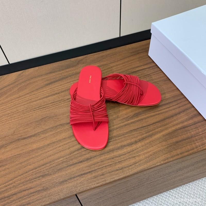 صندل شبكي روماني من ذا رو 2025 بتصميم بسيط - KFY00210