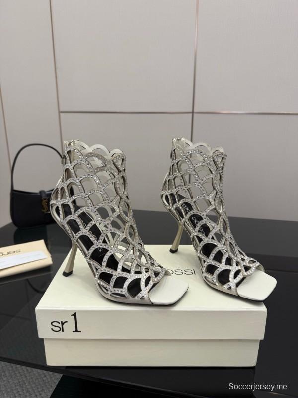 صندل سيرجيو روسي صندل حورية البحر 2025 من مجموعة SS صندل بكعب عالٍ أنيق بشبكة صيد السمك - KFY00470