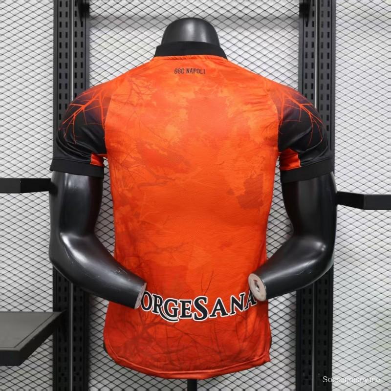 Player Version 25/26 Napoli Halloween Orange Jersey-Glow In Dark