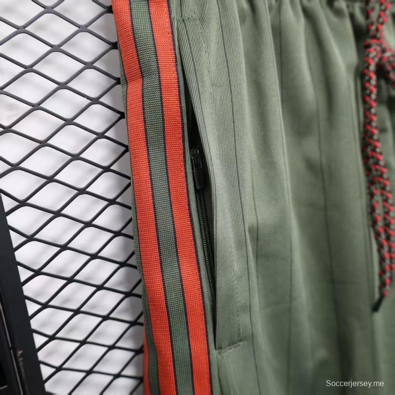 Player Version 25/26 Bayern Munich Olive Green with Orange Side Stripes Shorts