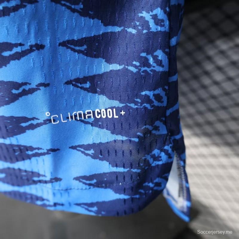 إصدار اللاعب 2026 قميص كولومبيا Away أزرق بنقشة موجات متعرجة 2026