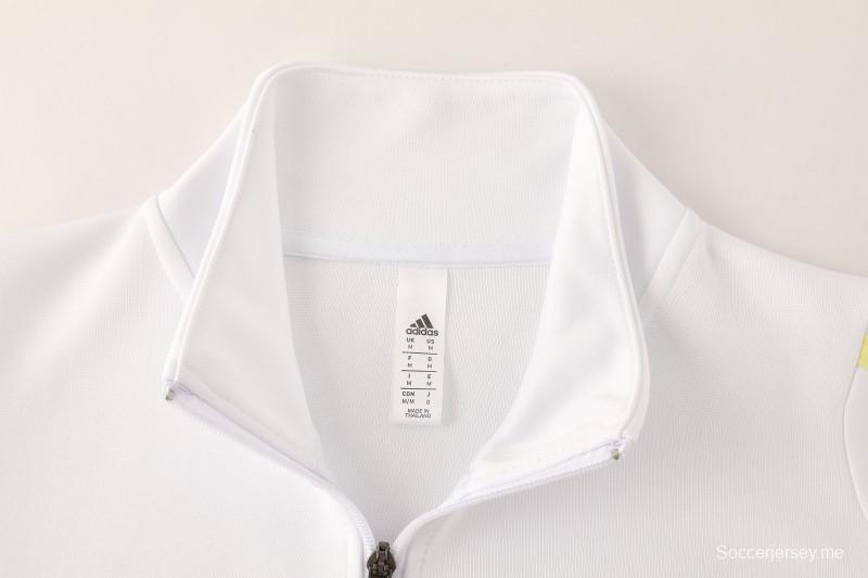 25/26 يوفنتوس جاكيت رياضي أبيض بسحاب كامل + بنطلون طويل + جاكيت يوفنتوس أبيض