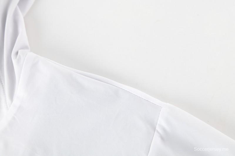 25/26 ريال بيتيس ريال بيتيس أبيض أسود أخضر سحاب كامل سترة رياضية + بنطلون طويل