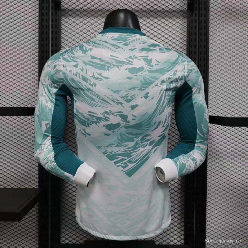 2026 نسخة اللاعب 2026 قميص البرتغال ذهاباً وإياباً أبيض بأكمام طويلة