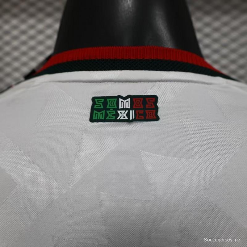 إصدار اللاعب 2026 قميص بأكمام طويلة أبيض اللون أبيض اللون للمكسيك