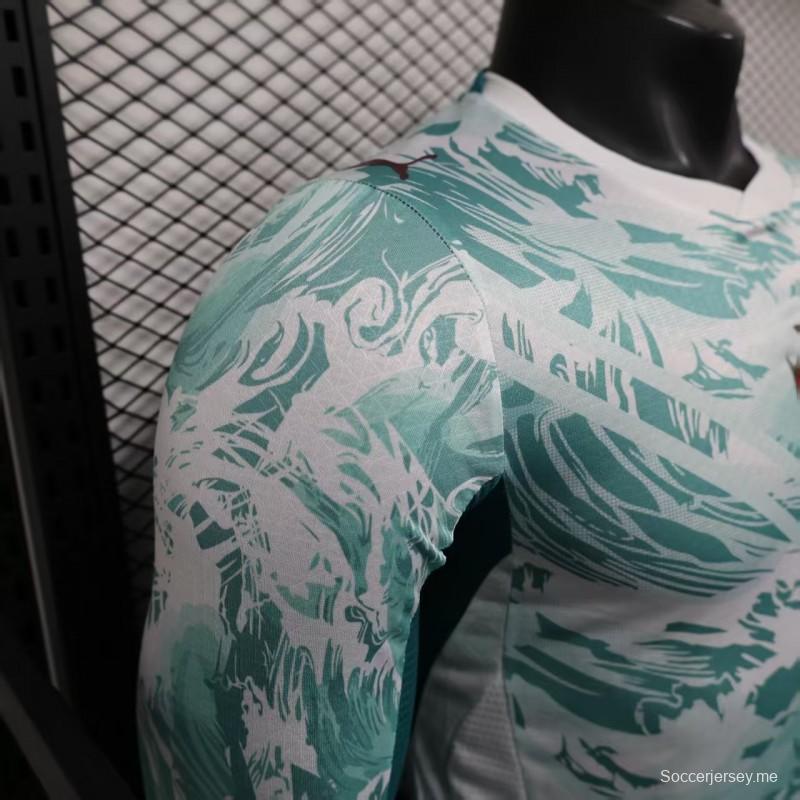 2026 نسخة اللاعب 2026 قميص البرتغال ذهاباً وإياباً أبيض بأكمام طويلة