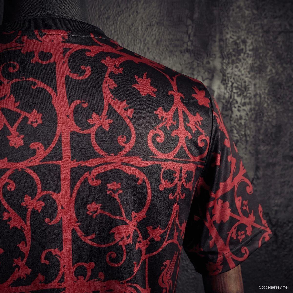 25/26 قميص تدريب ليفربول أحمر وأسود