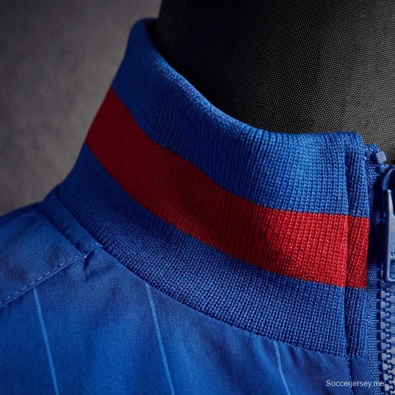 2026 سترة برشلونة الزرقاء الواقية من الرياح