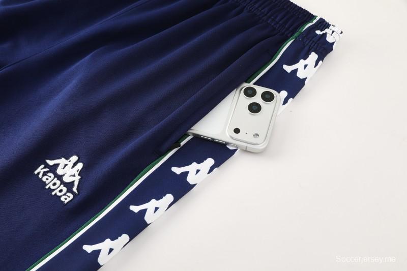 26/27 ريال بيتيس × كابا أزرق داكن  طقم رياضي مع سترة بسحاب كامل + بنطال طويل