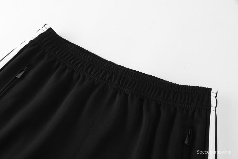 2026 سترة سوداء من أديداس بسحاب كامل + بنطال طويل