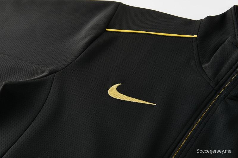 2026 NIKE سترة سوداء بسحاب كامل + بنطال طويل