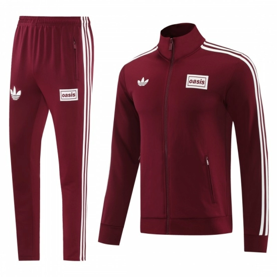 2026 Adidas x OASIS سترة بزر سحاب كامل + بنطال طويل