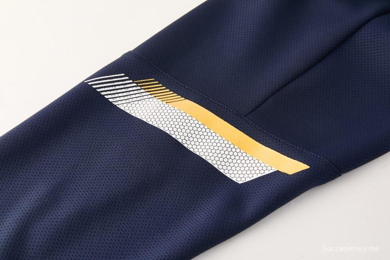 2026 NIKE سترة زرقاء داكنة بسحاب كامل + بنطال طويل