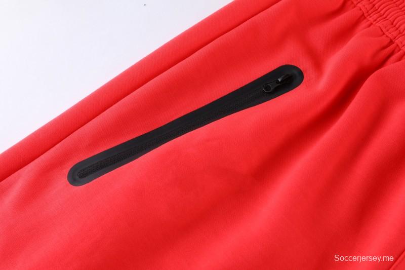 26/27 طقم رياضي من ليفربول باللون الأحمر مع سترة بغطاء رأس وسحاب كامل + بنطال طويل