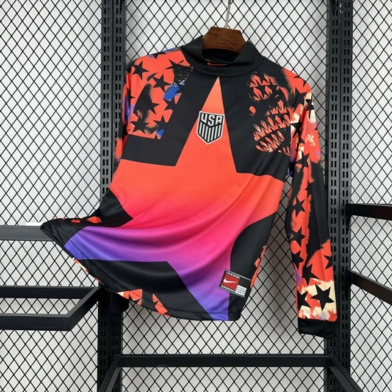 2026 الولايات المتحدة الأمريكية هوليوود حارس مرمى قميص طويل الأكمام