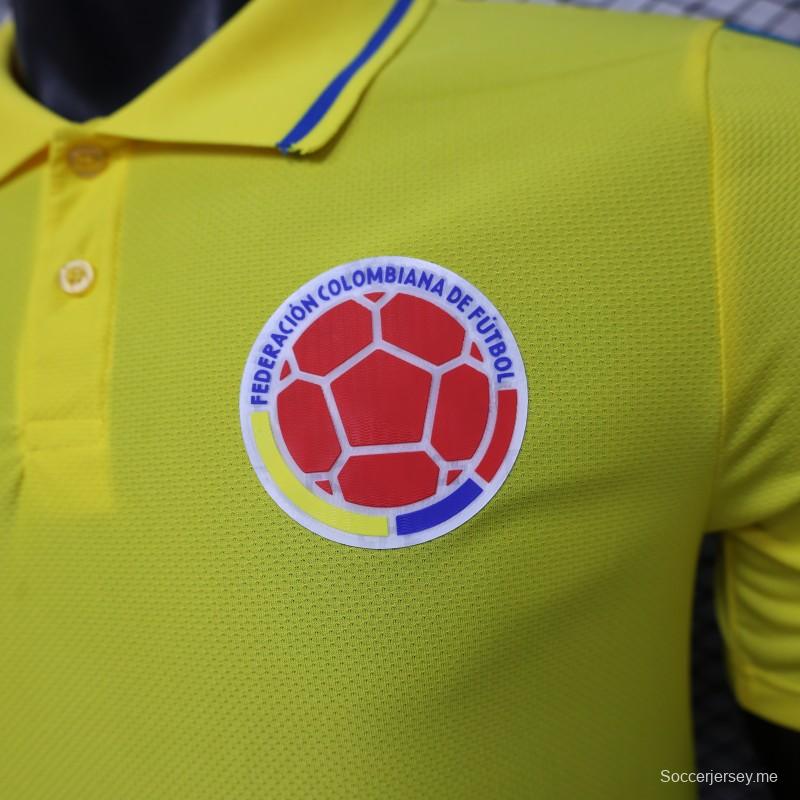 قميص بولو للاعبين، الإصدار 2026، اللون الأصفر، كولومبيا