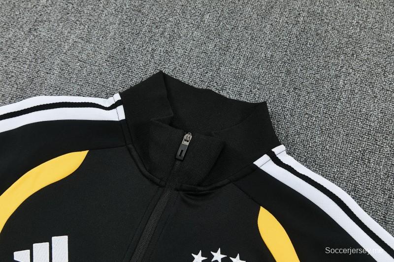 26/27 ألمانيا  طقم رياضي ألماني باللون الأسود مع سترة بسحاب كامل + بنطال طويل