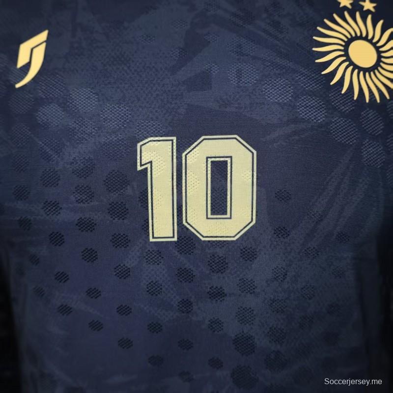 قميص اللاعب الإصدار 2026، طراز "أرجنتينا الأسود مع الشمس الذهبية"، الإصدار الخاص