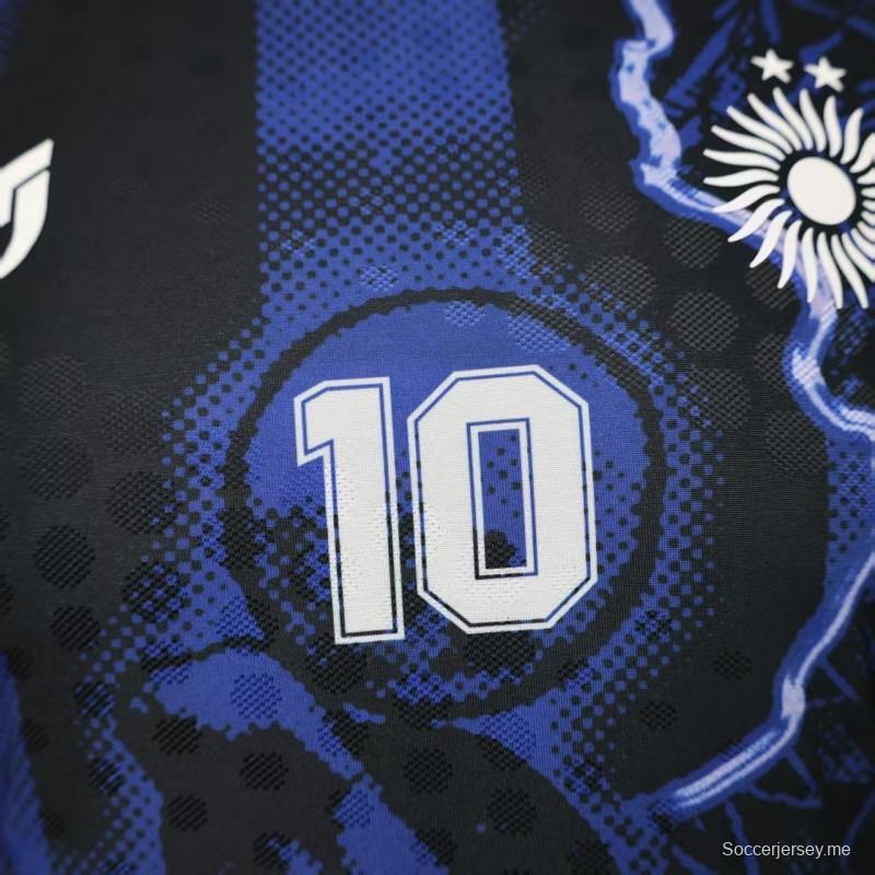قميص اللاعب الإصدار 2026، طراز "الأرجنتين الأسود والأزرق" (الإصدار الخاص)