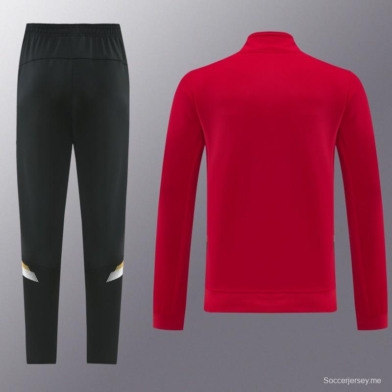 2026 سترة نايكي حمراء بسحاب كامل + بنطال طويل