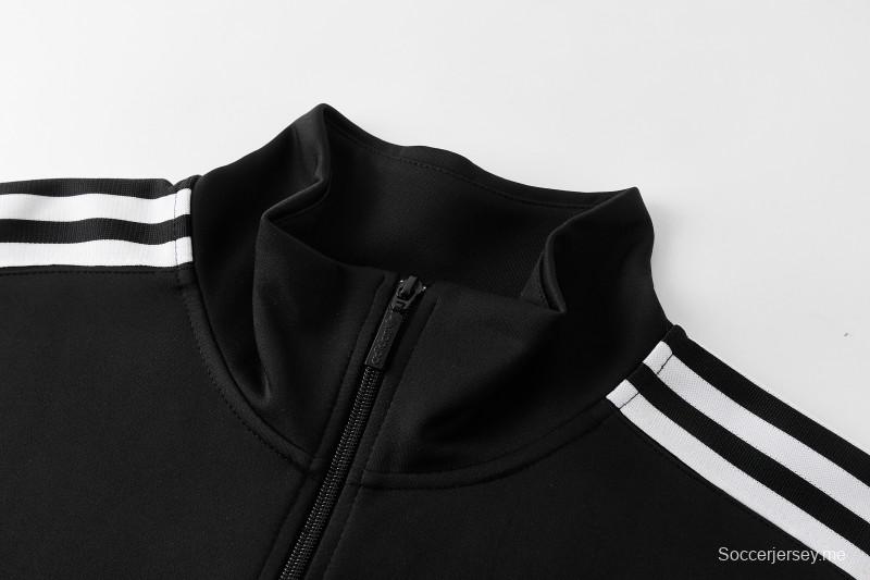 2026 سترة سوداء من أديداس بسحاب كامل + بنطال طويل