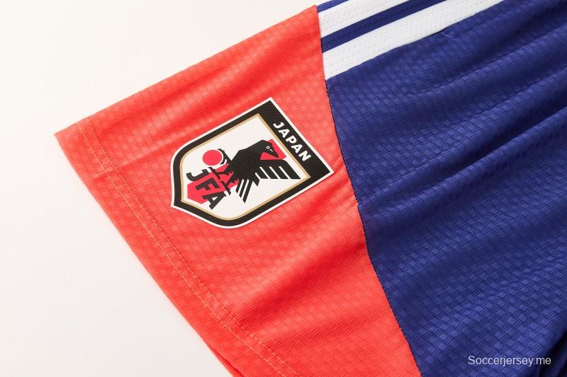 26/27 اليابان  أزرق  قميص بأكمام قصيرة + شورت كرة قدم