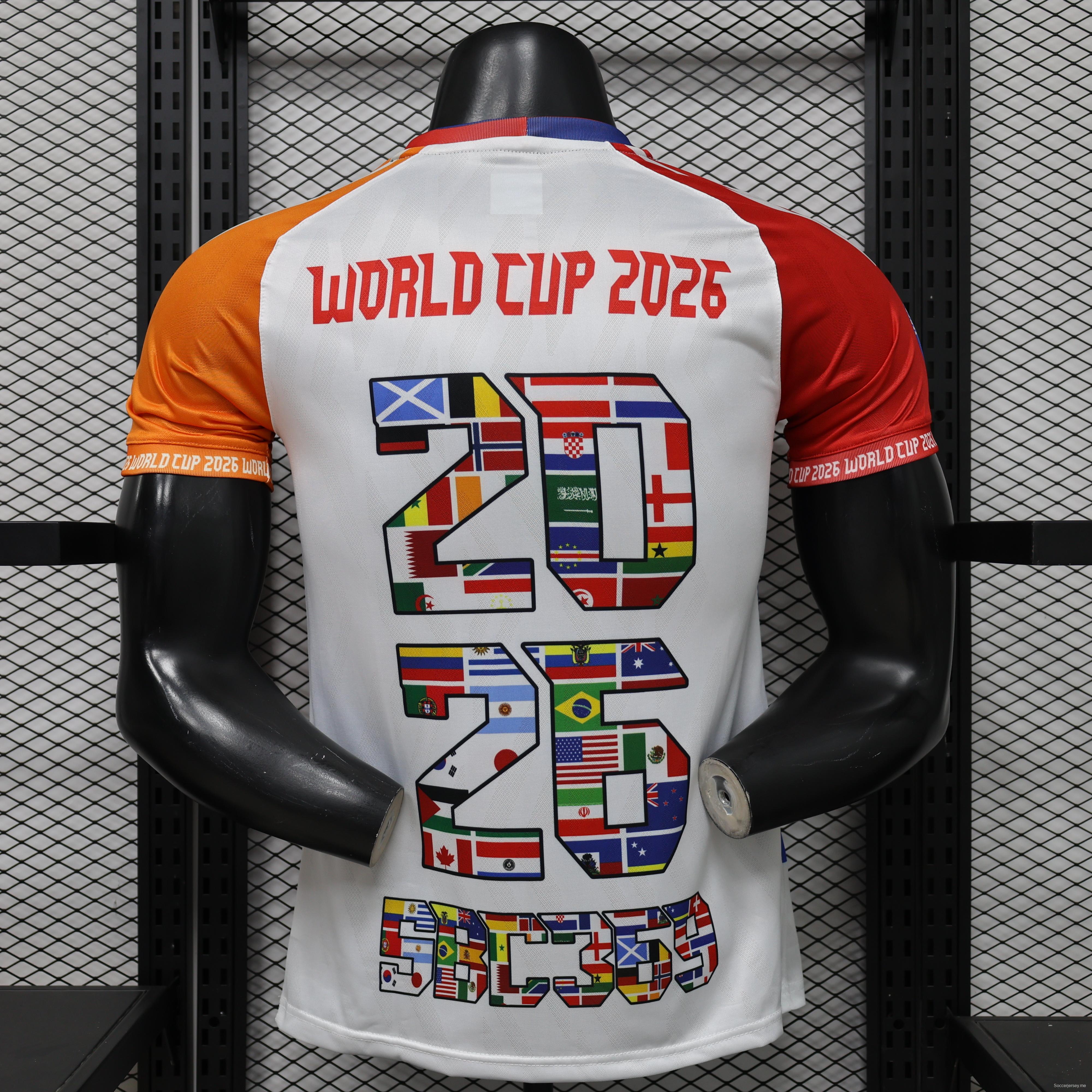 قميص اللاعب الإصدار 2026 لكأس العالم FIFA، طراز خاص يجمع بين ألوان المنتخبات المتعددة