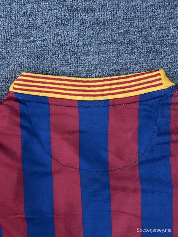 قميص فريق برشلونة الرئيسي للأطفال مقاس 13/14 بطراز ريترو