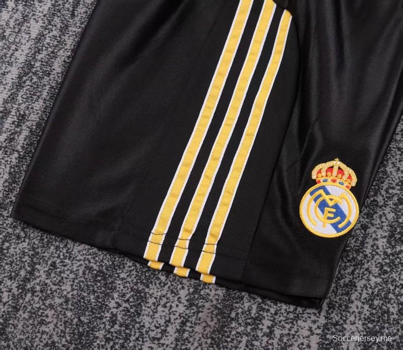 قميص ريال مدريد الأسود للعب خارج أرضه من طراز ريترو 99/01