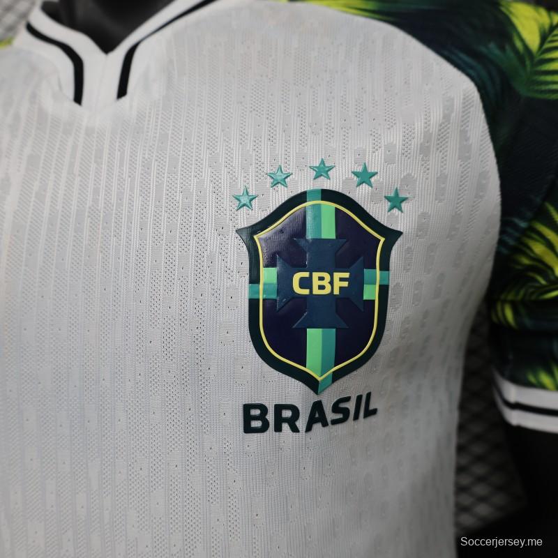 قميص اللاعب الإصدار 2026 باللون الأبيض البرازيلي - إصدار خاص