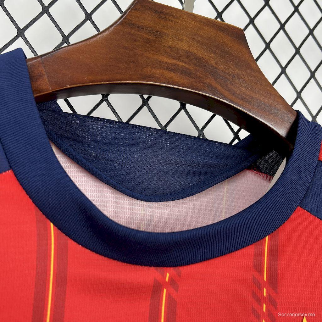 2026 قميص منتخب إسبانيا للرجال بأكمام طويلة الأكمام للرجال في كأس العالم 2026 إسبانيا