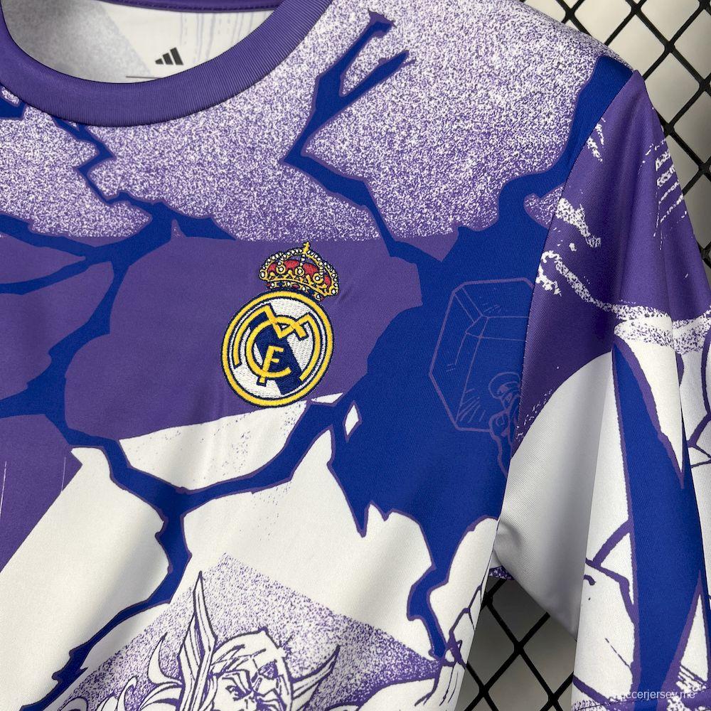 قميص ريال مدريد للرجال لموسم 2025/2026 قبل المباريات