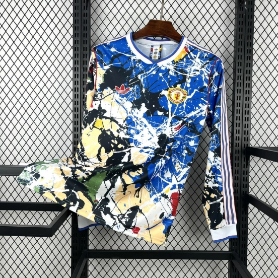 قميص مانشستر يونايتد × ستون روزز بأكمام طويلة للرجال لموسم 2025/26