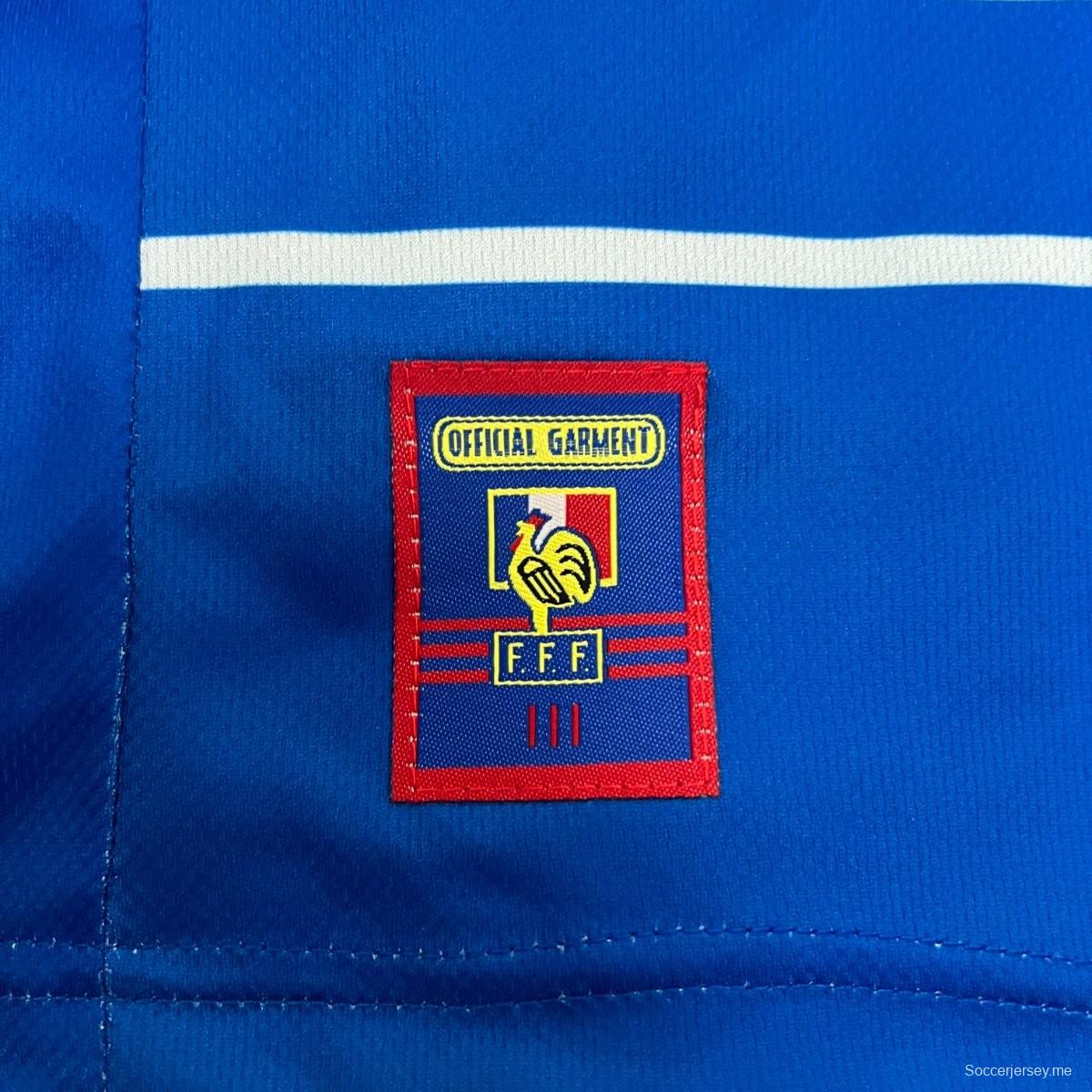 قميص منتخب فرنسا للأطفال 1998 ريترو 1998 للأطفال
