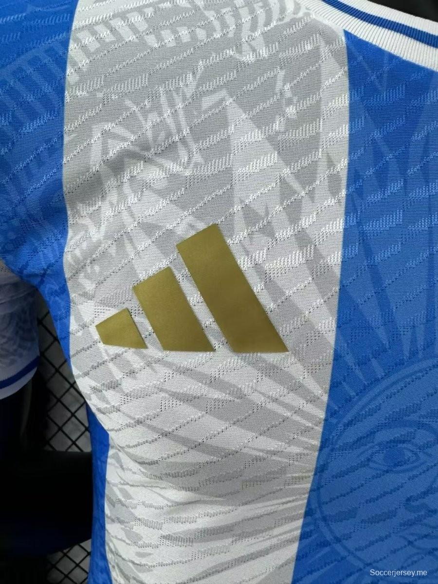 نسخة اللاعب 2024 قميص الأرجنتين 2024 أزرق/أبيض نموذجي
