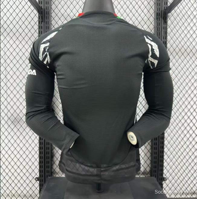 نسخة اللاعب 24/25 قميص بأكمام طويلة أكمام طويلة أسود من أرسنال 24/25
