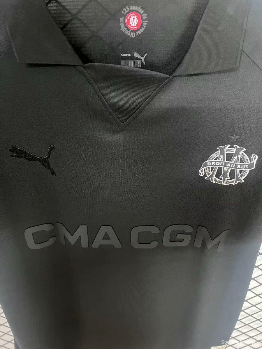 24/25 قميص حارس مرمى أولمبيك مارسيليا الأسود رقم 125
